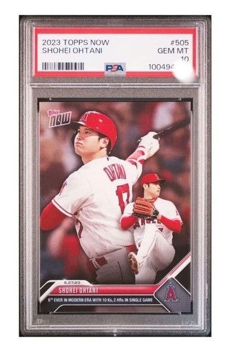 Topps 2023 Shohei Ohtani Trading Card #505 PSA Gem Mint 10