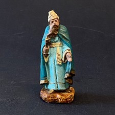 Devineau - Ancien Santon T.4 - le Roi Mage Gaspard H. 12,2 cm - Crèche de Noël