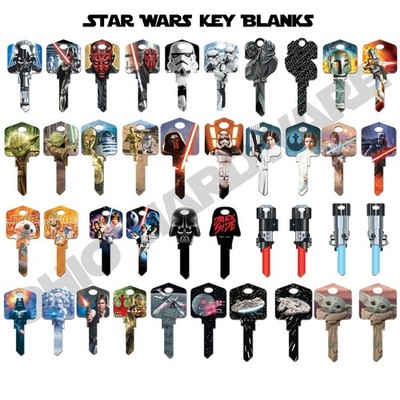 Star Wars Key Blanks   Choose Design   Kwikset or Schlage   Free, Fast Shipping