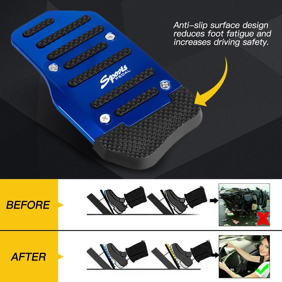 Fundas de pastillas de pedal de freno de gas antideslizantes manuales universales para automóvil accesorios de decoración Foto 4 de 4