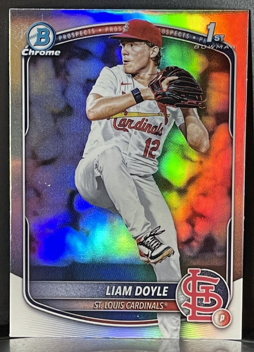 2025 Bowman Draft Liam Doyle 1st Chrome Refractor #BDC-12 St. Louis Cardinals