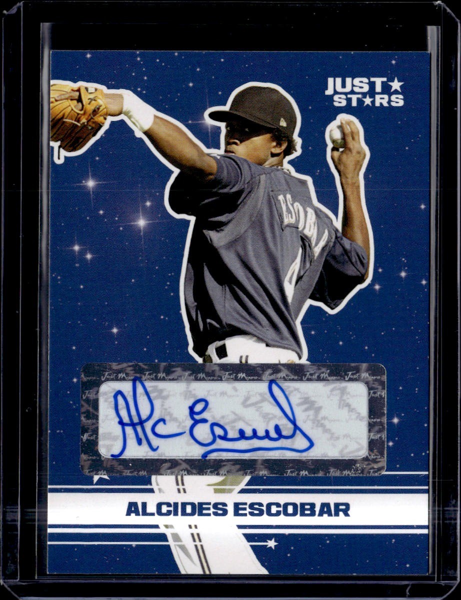 2008 Just Autographs #9 Alcides Escobar Just Stars Autographs #/100