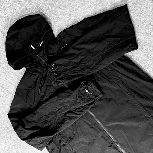 Breathe By MCQ Alexander McQueen Jacket Mens XL Black Mesh Lined Pockets Zip - product listing photo
