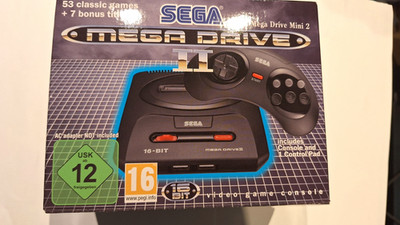 SEGA Mega Drive Mini 2 Konsole Schwarz HDMI USB inkl. Controller OVP