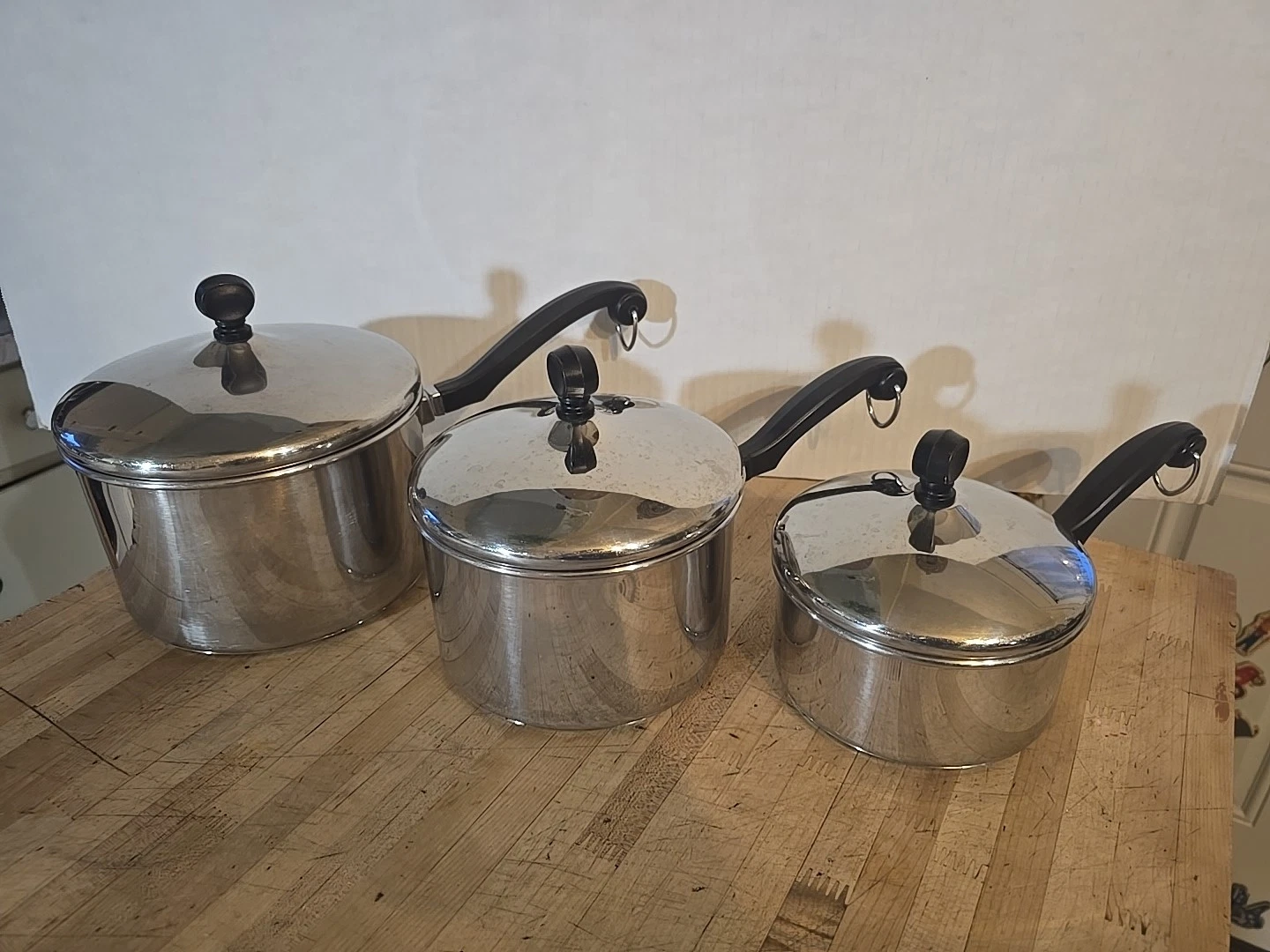 Vtg Farberware Aluminum Clad Stainless Steel 6 Piece Set Pots With Lids
Opens in a new window or tab