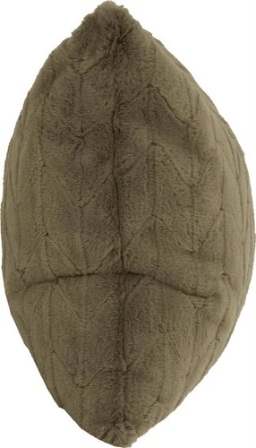 Luxurious Moss Green Angora Faux Fur Pillow - Picture 2 of 6