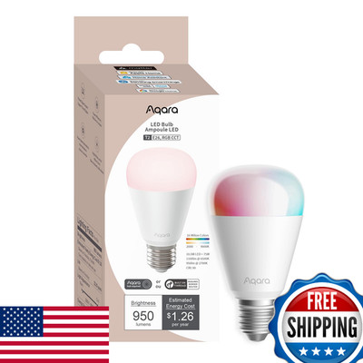 Aqara T2 E26 Smart LED Light Bulb, Tunable White (2000-9000K), RGB, Thread/Zigbe
