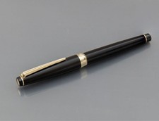 PILOT Elite 18K Gold Soft Nib Fountain Pen Vintage Pocket Size Black 4.7 inch