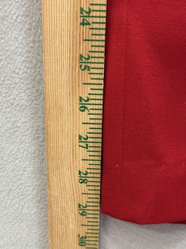 Vintage Paul Stanley Women’s Sz 6 Red 100% Pure Wool Pleated Front Dress Pants - Picture 5 of 7