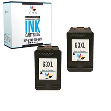 CMYi Compatible HP 63XL Black Ink Cartridge Combo Pack 2 for OfficeJet 5264 5272
