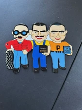 Pep Boys Tired Gasoline Oil Porcelain Enamel Service Station Pump Sign