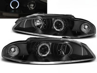 Scheinwerfer Paar Mitsubishi Eclipse 97-98 Angel Eyes Schwarz