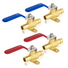 1/2 Inch PEX-A Expansion Ball Valve Drop Ear Full Port Brass Valve 4 PCS