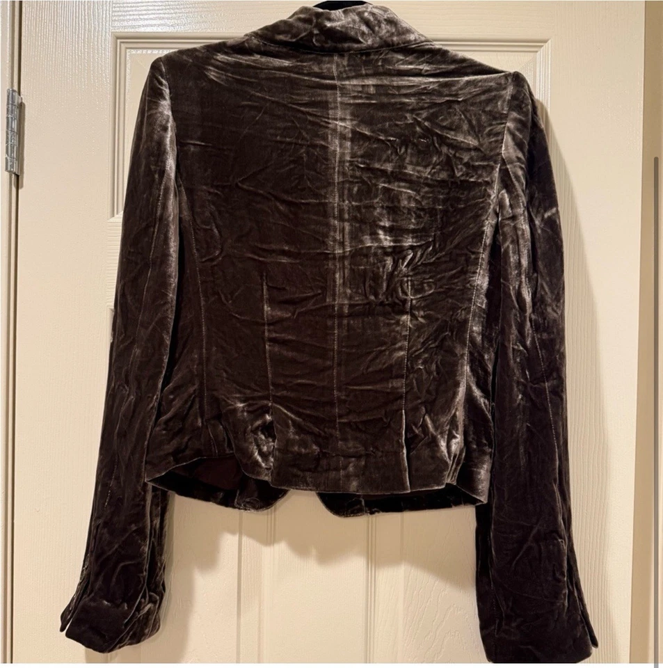 BCBGMaxAzria Velvet Blazer Classic Notched Lapels Size Small - Image 3 of 3