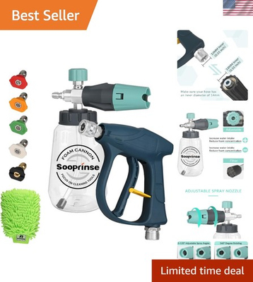 #ad #ad Short Pressure Washer Gun with Foam Cannon amp; 5 Nozzle Tips Versatile $77.99