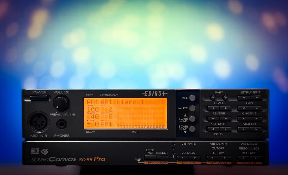 ROLAND SOUND CANVAS MODEL SC-88 PRO 🌈RaRe🌈 Pc Dos Retro Games Midi Module - Image 3 of 4