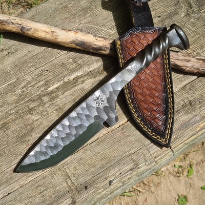 Mittelalter Outdoor Messer Railnail Messer hangesschmiedet  Männergeschenk (SFR1