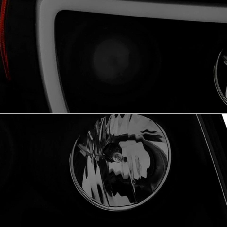 Par de faros Spyder para Toyota Tacoma 2005-2011 barra de luz DRL negro humo Foto 3 de 4