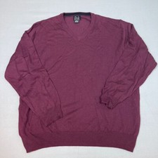 Jos A Bank Sweater XL Mens Maroon signature collection 100 Italian Wool
