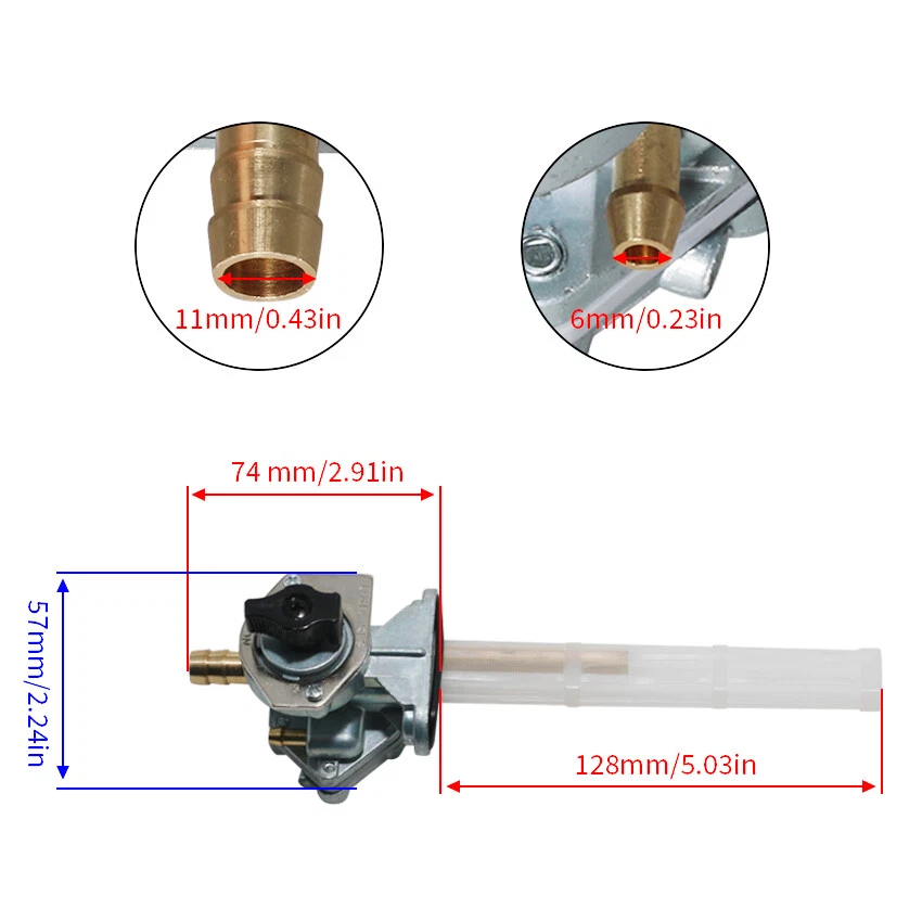 Fuel Petcock Switch Valve for Kawasaki VN400 VN800 Vulcan ZR1100 ZRX1100 GPZ1100 Foto 2 de 4