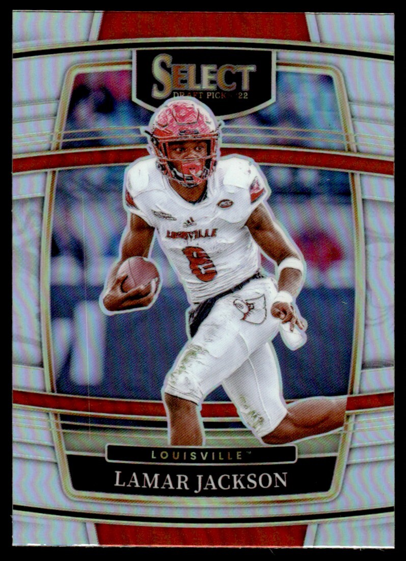 2022 Panini Select Draft Picks Silver Prizm #44 Lamar Jackson Louisville