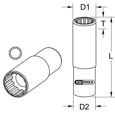 KS Tools Stecknuss 11mm – 1/4 Zoll Antrieb Mit 72-Zahn Ratsche | Profi-Werkzeug