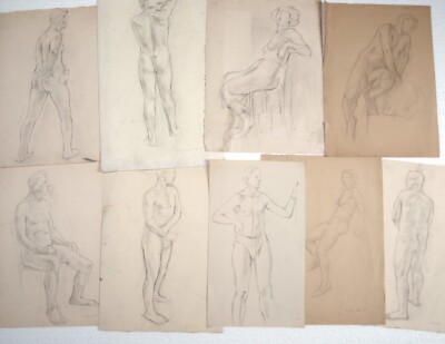 Elspeth Buchanan (1915-2011) 18 Lebenszeichnungen. Edinburgh School of Art, 1930er