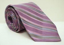 MENS ROBERT TALBOTT BEST OF CLASS TIE 100 SILK PINK PLAID TEXTURED 58" x 3.5"