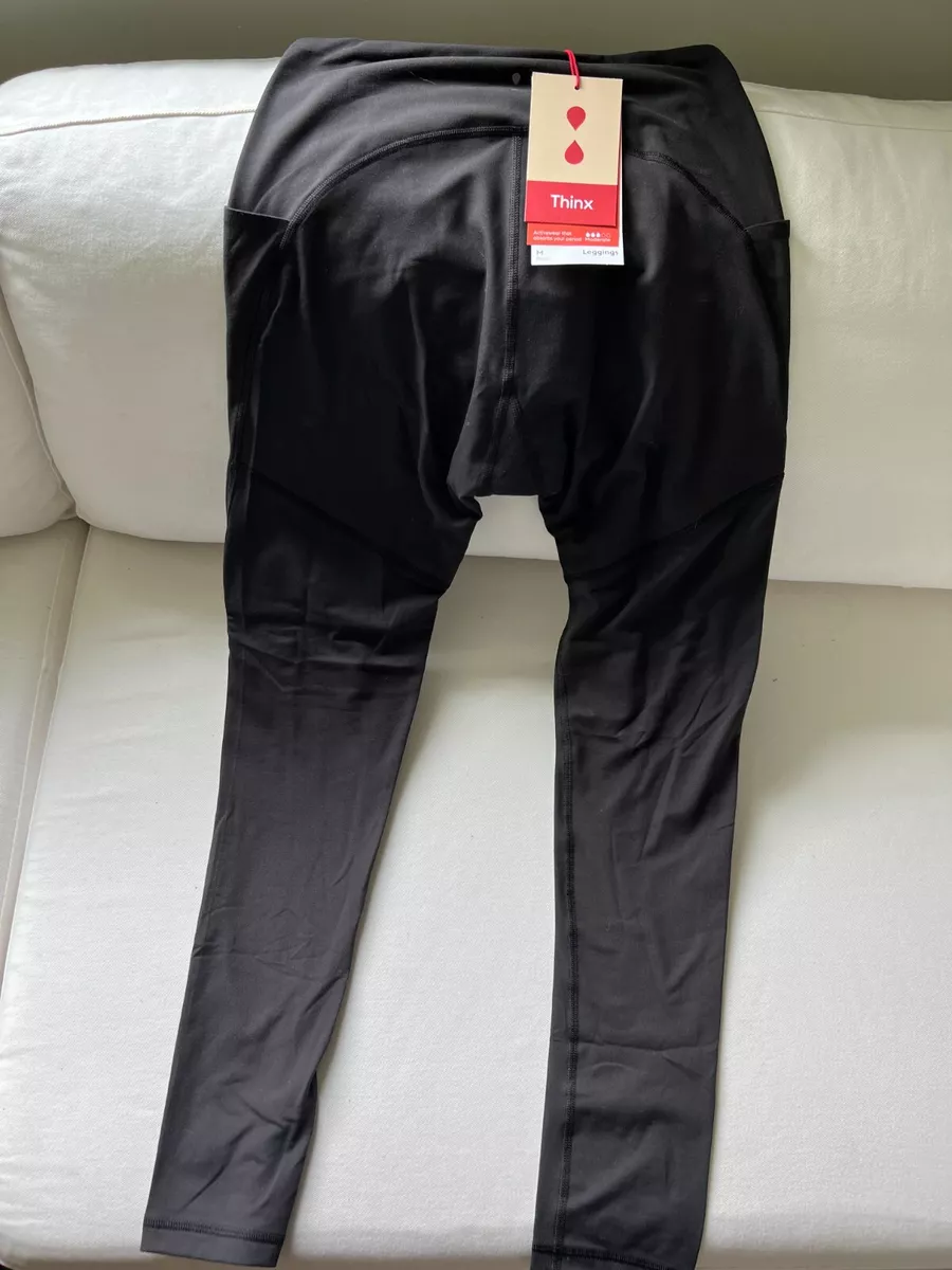 New THINX Period Leggings NWT High-Waisted Black Moderate Absorbency Size  Medium