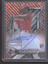 2018 Topps High Tek #HT-NW Nick Williams High Tek Autographs Orange #/25