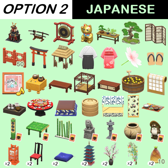 Pick a THEMED Furniture Pack Wedding OR Japanese OR Fun items! ACNew