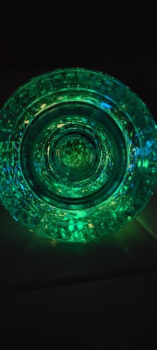 Multi-colored Glow In The Dark Hemingray 42 Glass Insulator Green Blue & Orange - Picture 4 of 7