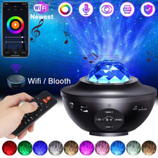 USB LED Star Night Light Music Starry Water Wave Bluetooth Projector Light Decor