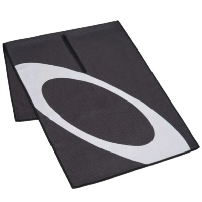 Oakley Plyr Terrain Towel Golf-Handuch Golftaschenhandtuch Schlitz Dunkelgrau