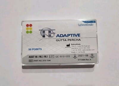 KERR Endodontic TF Adaptive Gutta Percha Points different variations  50/Pk