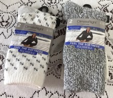 Women Cuddl Duds ClimateRight Boot/Crew Socks Shoe Sz 4-10 - 4 Pairs Gray New