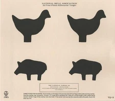 TQ-12 Official NRA 50 Foot Pistol Silhouette Target, Chicken & Pig - on Tagboard