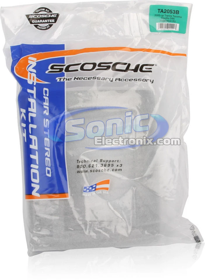 Kit de tablero de instalación doble DIN Scosche TA2053B para Toyota Tacoma 2005-08 Foto 4 de 4