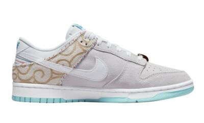 Size 10 - Nike Dunk Low Retro SE Barber Shop - Gray