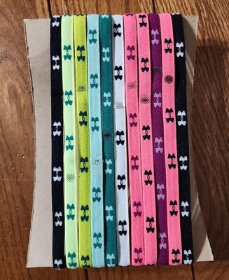 Various Under Armour headbands with silicone grip strips on the inside Lot of 11 Under Armour Headbands w/ Silicone Grips Black  main image 3