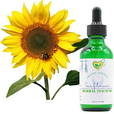 Sunflower Petals Tincture Natural Organic Mega  Liquid Herb Drops Mood 2 oz
