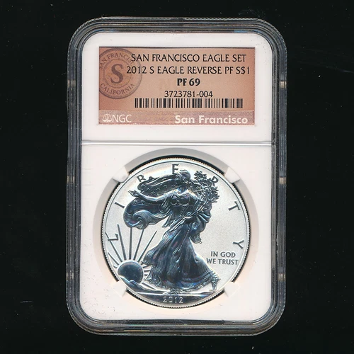 2021-S AMERICAN SILVER EAGLE DOLLAR $1 ~ REVERSE PF ~ NGC PF69