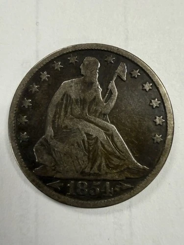1854-O Seated Liberty Quarter with Arrows VG-F