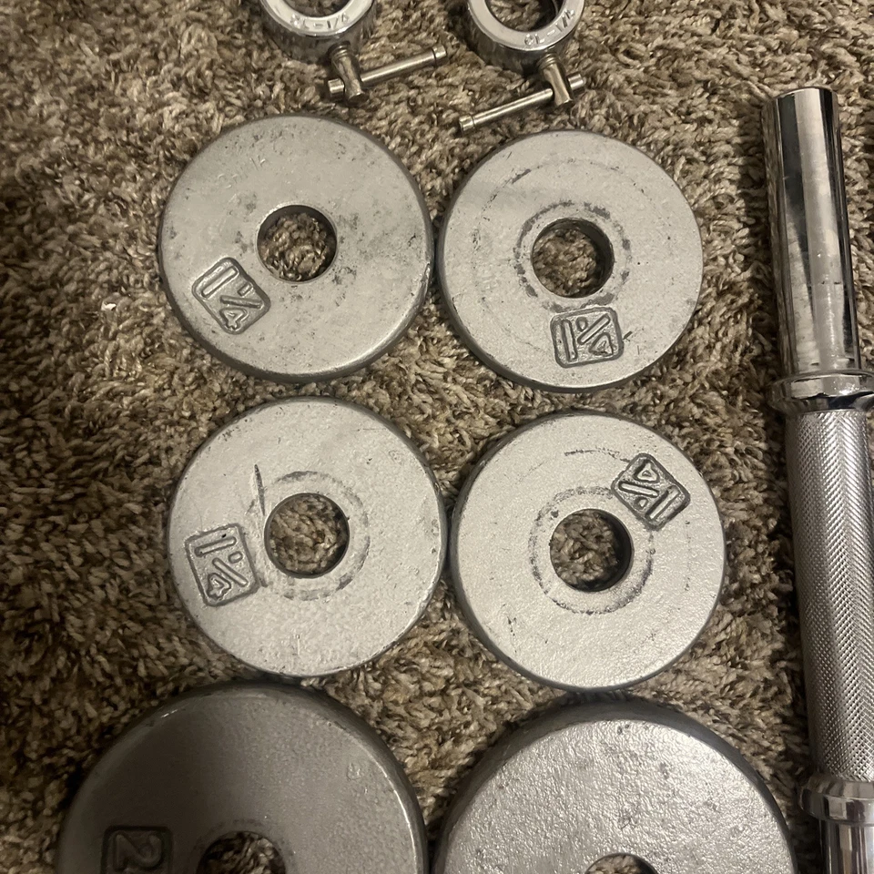 Mancuerna estándar Ivanko de colección 15 libras y tapas de extremo de 1,5 lb y pesos de 15 libras Foto 4 de 4