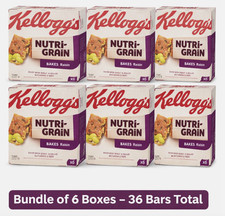Kellogg’s Nutri-Grain Raisin Bakes 36 Bars (6 x 6) 45g Bundle SEE DATES