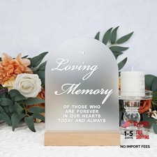 In Loving Memory Wedding Sign for Memory Table, Acrylic In Loving Memory Sign