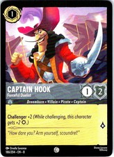 Captain Hook - Forceful Duelist 186/204 Common Reign of Jafar Lorcana Near Mint