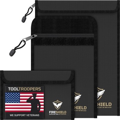 Fireproof Document Bag 3-Pack - 2000°F Fire & Water Resistant Money Pouch for Ca