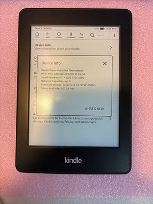 ほぼ未使用　Kindle Paperwhite Wi-Fi DP75SDI Amazon Kindle Paperwhite 2 DP75SDI 4GB 6 inch eBook Reader - Black