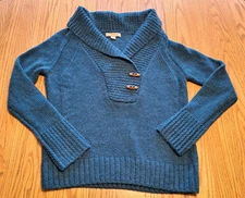 Gander Mountain Guide Series Knit Wool Alpaca Blend Sweater XLarge Womens Teal